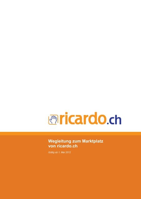 Allgemeine Geschäftsbedingungen (AGB) - ricardo.ch