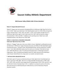 Saucon Valley Athletic Department - Saucon Valley School District