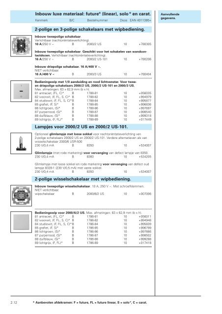 02 Luxe inbouw future solo en carat 2005/2006.pdf - Busch-Jaeger ...