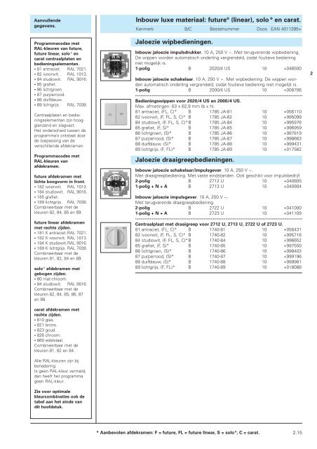 02 Luxe inbouw future solo en carat 2005/2006.pdf - Busch-Jaeger ...