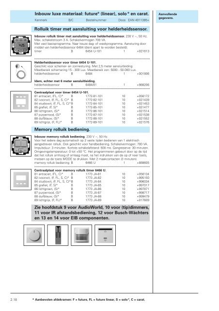 02 Luxe inbouw future solo en carat 2005/2006.pdf - Busch-Jaeger ...