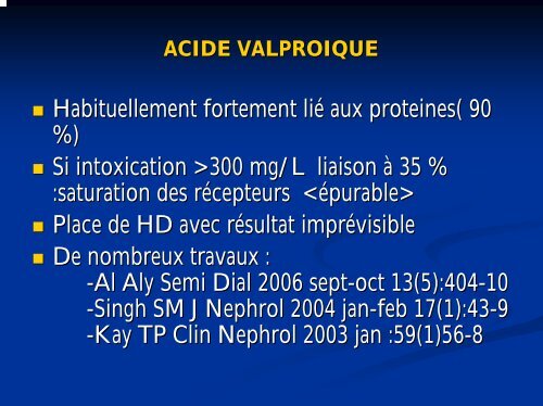 Indication des méthodes d'épuration extrarénale en toxicologie