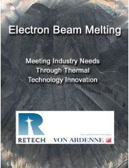 Electron Beam Melting Furnaces - Seco-Warwick