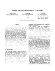 A Genetics Database in Virtual Reality - University of Toronto ...