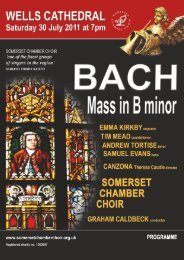 Click here to view the concert programme - Somerset Chamber Choir