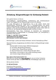 Einladung: Bürgerstiftungen für Schleswig-Holstein - Initiative ...