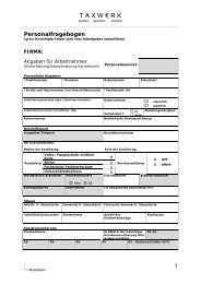 Personalfragebogen - Taxwerk