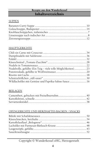 Lieblingsrezepte Band 4 - Wunderkessel-kochbuch.de