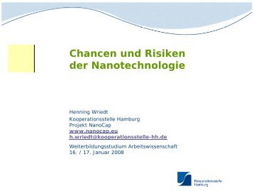 Chancen und Risiken der Nanotechnologie - Beratungstelle Arbeit ...