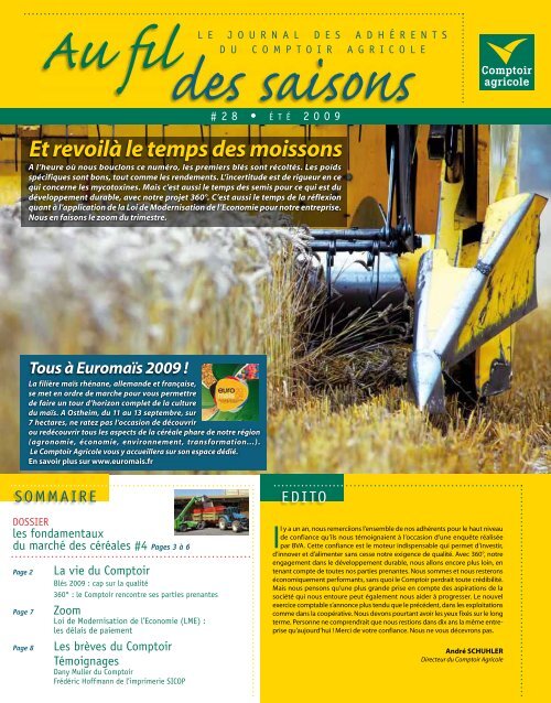 Fil Des Saisons #28 Eté 2009 - Comptoir Agricole