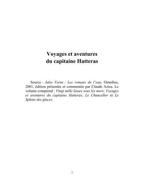 1864 â Voyages et aventures du capitaine Hatteras.