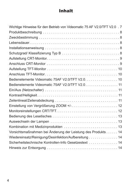 Videomatic TFT V 2.0 - Reinecker Reha-Technik