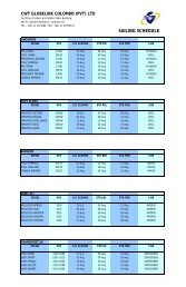 SAILING SCHEDULE - CWT Globelink