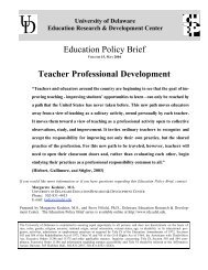 Education Policy Brief Teacher Professional Development