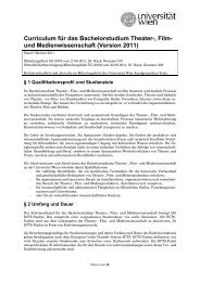 Theater-, Film- und Medienwissenschaft - Student Point - UniversitÃ¤t ...