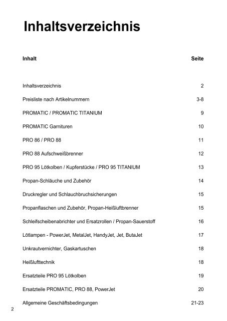 Propan-Gasgeräte und Zubehör für den professionellen ... - Sievert AB