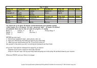 Year 7 Homework Timetable Sem 1