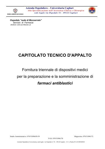 Capitolato tecnico [file.pdf] - AouCagliari