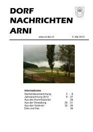 Dorfnachrichten vom 03. Mai 2013 - Arni