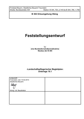 Bericht - Staatliches Bauamt Traunstein - Bayern