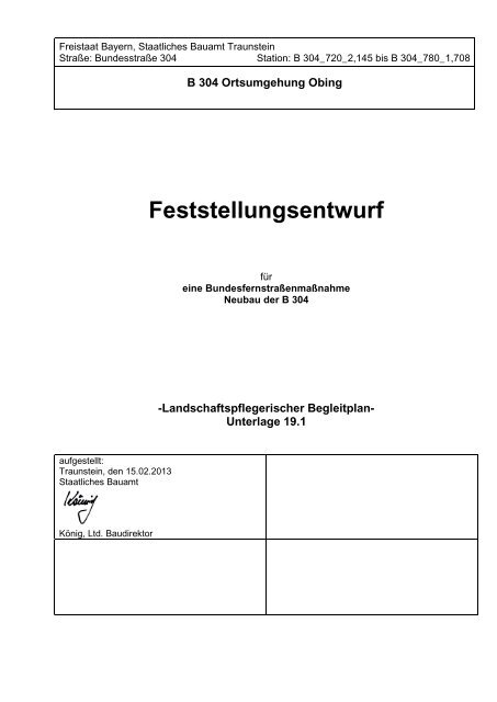 Bericht Staatliches Bauamt Traunstein Bayern
