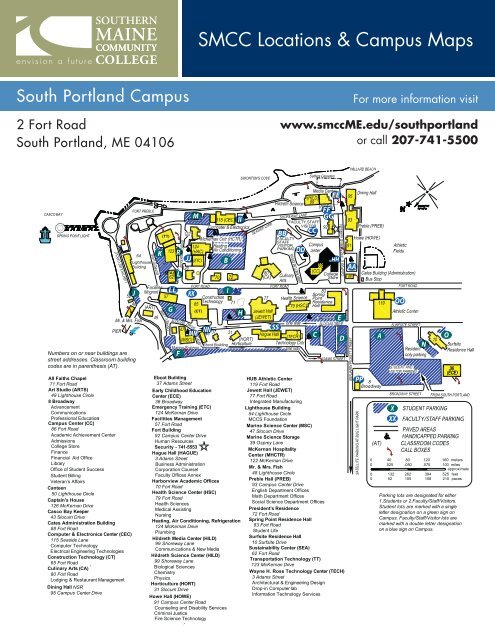 Campus Map Southern Maine Community College
