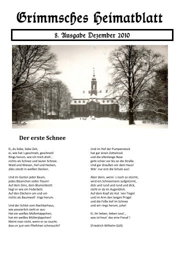 Grimmsches Heimatblatt - Heimatverein Reinhardtsgrimma eV