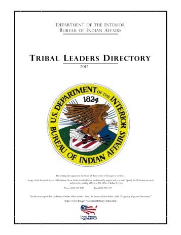 Tribal Leaders Directory - Indian Affairs