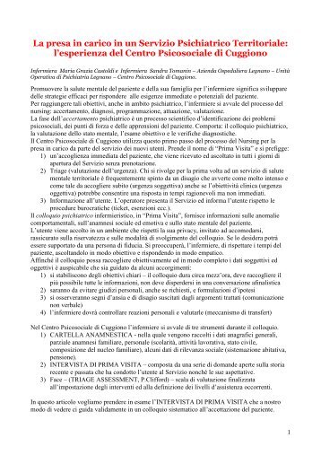 servizio psichiatrico territoriale - IPASVI - La Spezia
