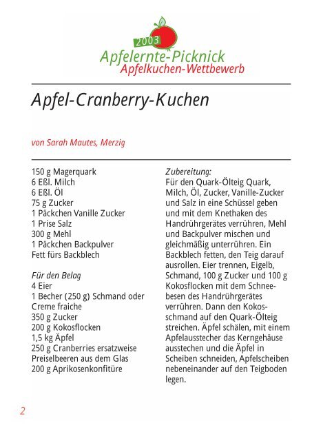 die Rezepte 2003.pdf - Obstgut Klosterberg