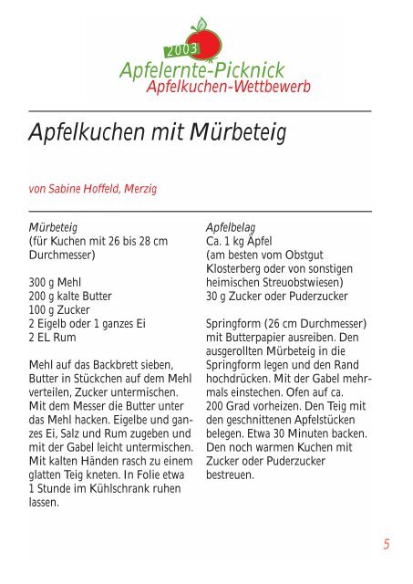 die Rezepte 2003.pdf - Obstgut Klosterberg