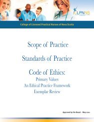 Scope of Practice, Standards of Practice and Code of Ethics