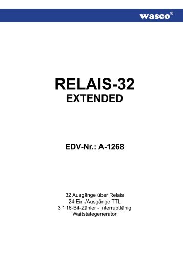 RELAIS-32 EXTENDED EDV-Nr.: A-1268 - Messcomp Datentechnik ...