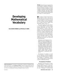 Developing Mathematical Vocabulary - Denison Community School ...