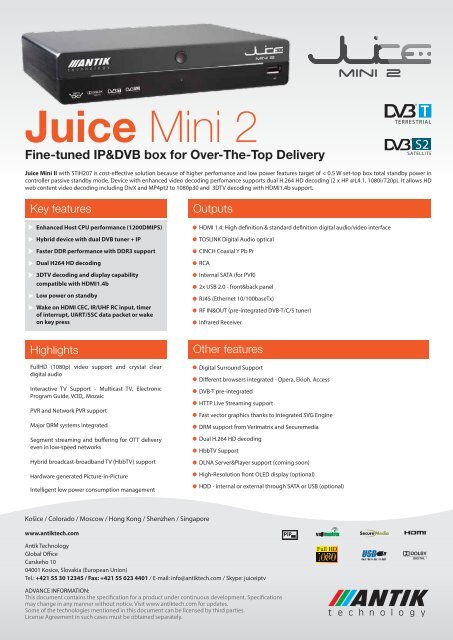 PDF - Juice Mini 2 - Antik Technology