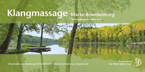 Klangmassage Marke Brandenburg - Reiseland Brandenburg