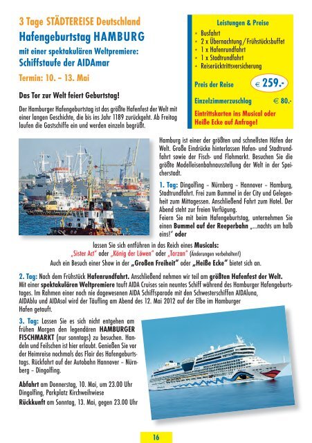 Busreisekatalog 2012 - Reisepartner Pellkofer