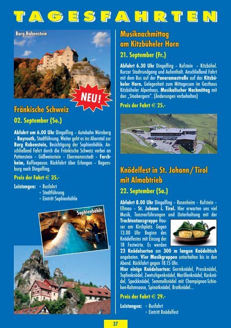 Busreisekatalog 2012 - Reisepartner Pellkofer