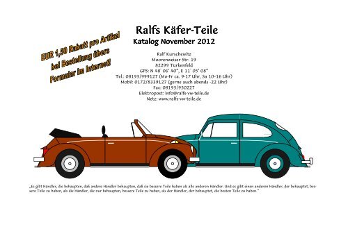 Ralfs Kafer Ralfs Kafer Teile Ralfs Vw Teile