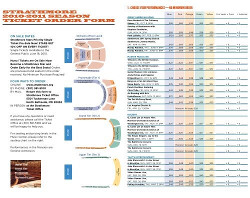 Bethesda Strathmore Seating Chart