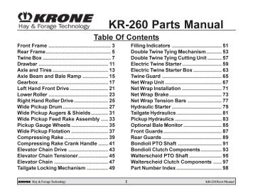 KR-260 Parts Manual
