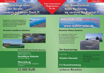WALTER solar Dachbörse www.walter-solar.de Die ... - Reiten.de
