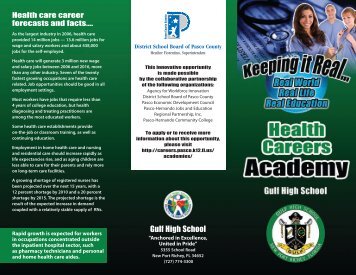 Download our brochure! - Pasco County Schools
