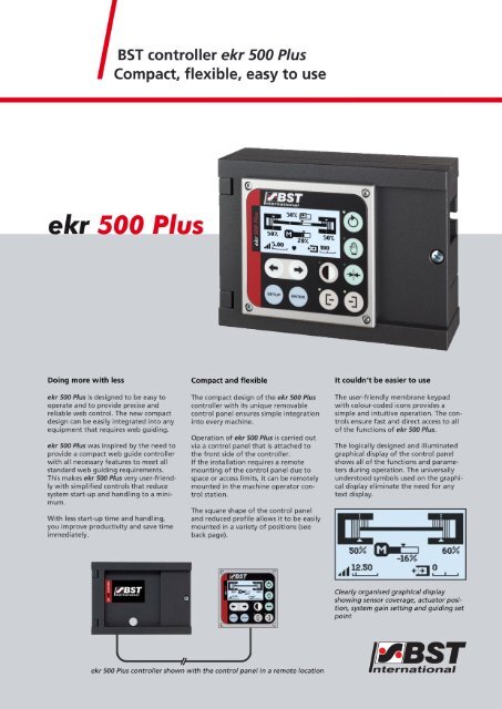 BST controller ekr 500 Plus - BST International GmbH