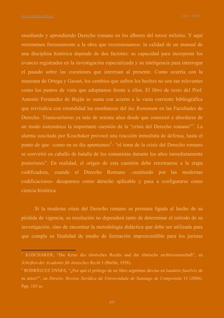 FernÃ¡ndez de BujÃ¡n - revista internacional de derecho romano-index