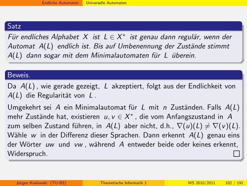 Handout - Institut fÃ¼r Theoretische Informatik - Technische ...