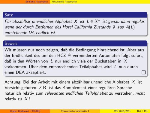 Handout - Institut fÃ¼r Theoretische Informatik - Technische ...