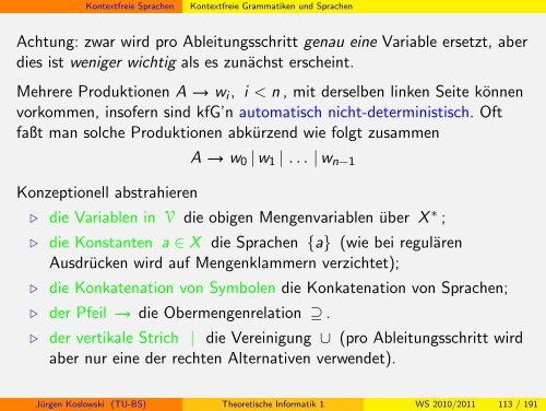 Handout - Institut fÃ¼r Theoretische Informatik - Technische ...