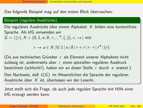 Handout - Institut fÃ¼r Theoretische Informatik - Technische ...