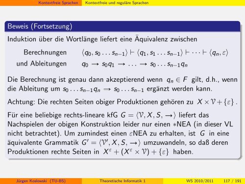 Handout - Institut fÃ¼r Theoretische Informatik - Technische ...